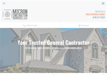 Tablet Screenshot of micronconstruction.net